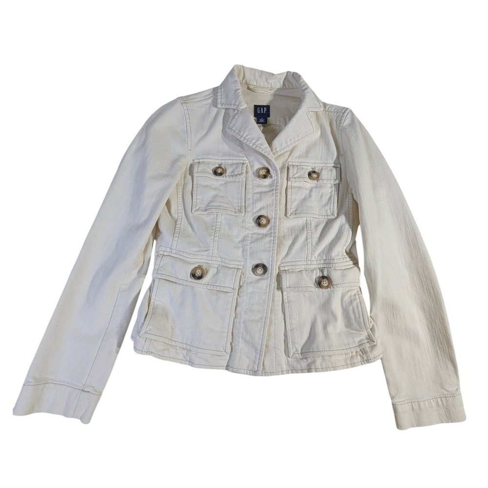 GAP Utility Safari Jacket 2 Cream Cotton Denim 395360-00‎